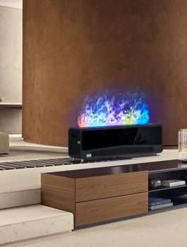 4D Fireplace with Customizable Simulated Flame Decoration Heating and Humidifier Cabinet