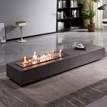 Modern Bio Ethanol Burner Alcohol Fireplace Steel for Indoor & Outdoor Villa Use