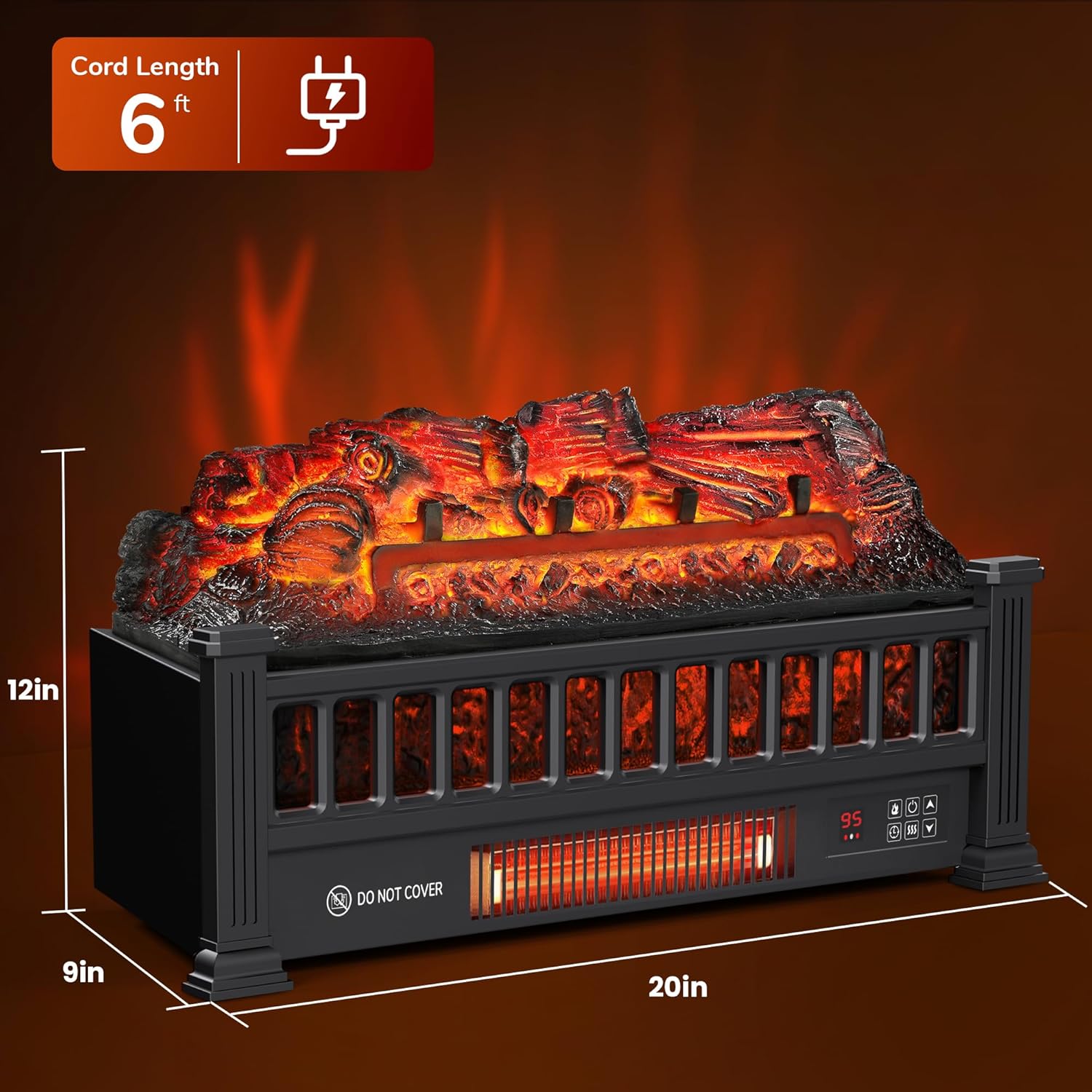 Electric Fireplace Logs Inserts Heater - Image 4