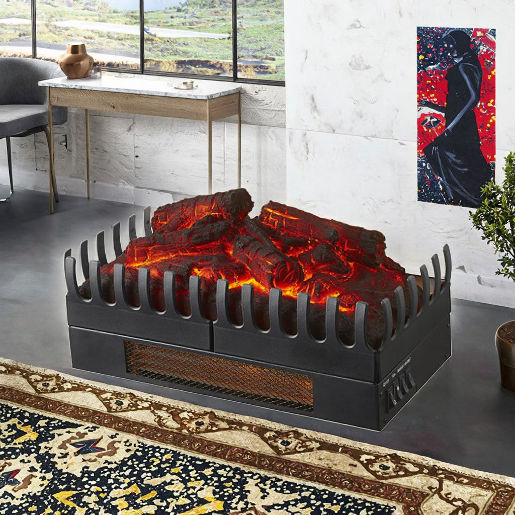 Electric Fireplace Logs Inserts Heater