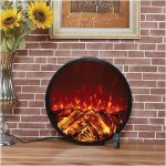 Electric Fireplace Stove Round Shape