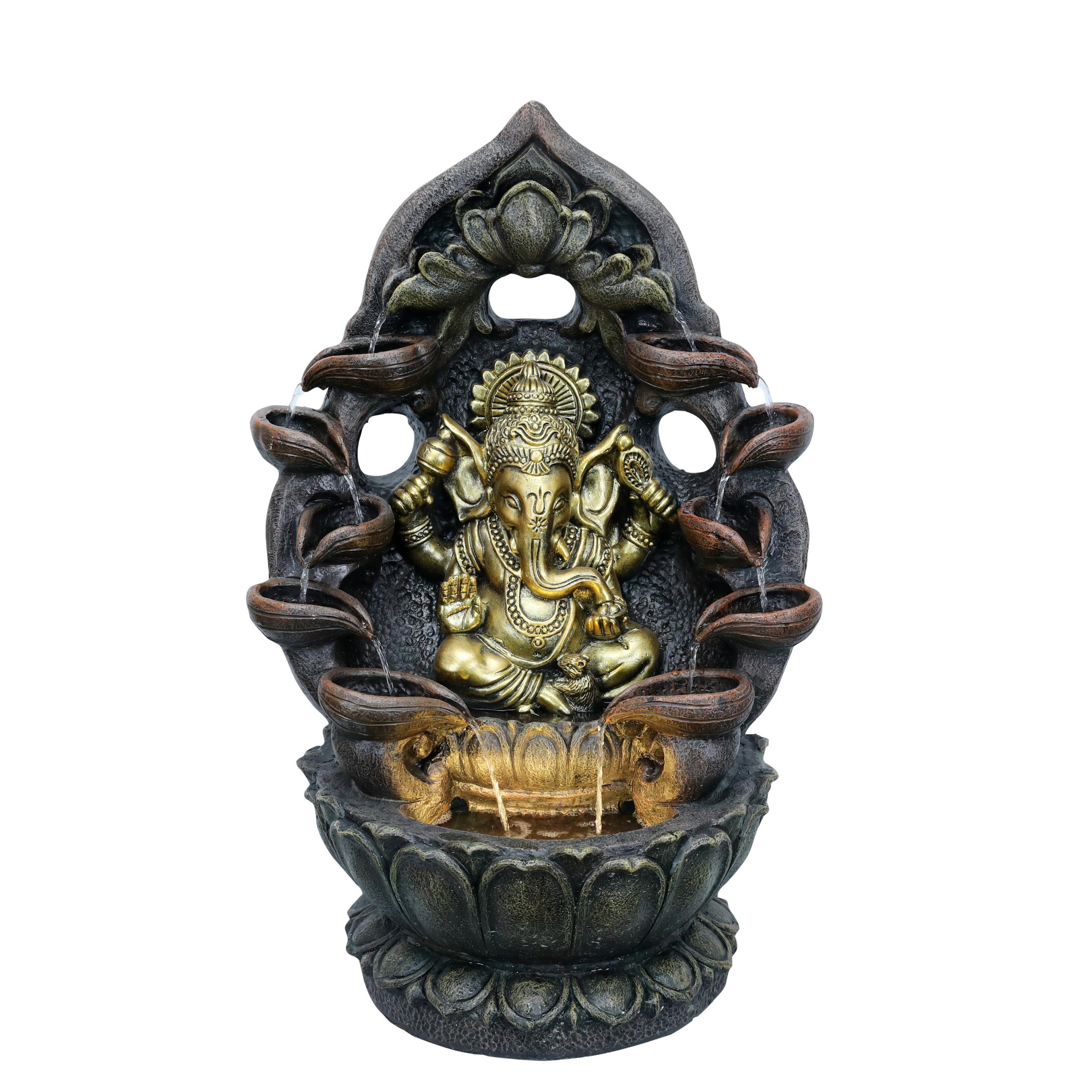 Buddha Statue Water Fountain Lotus Base - Image 3