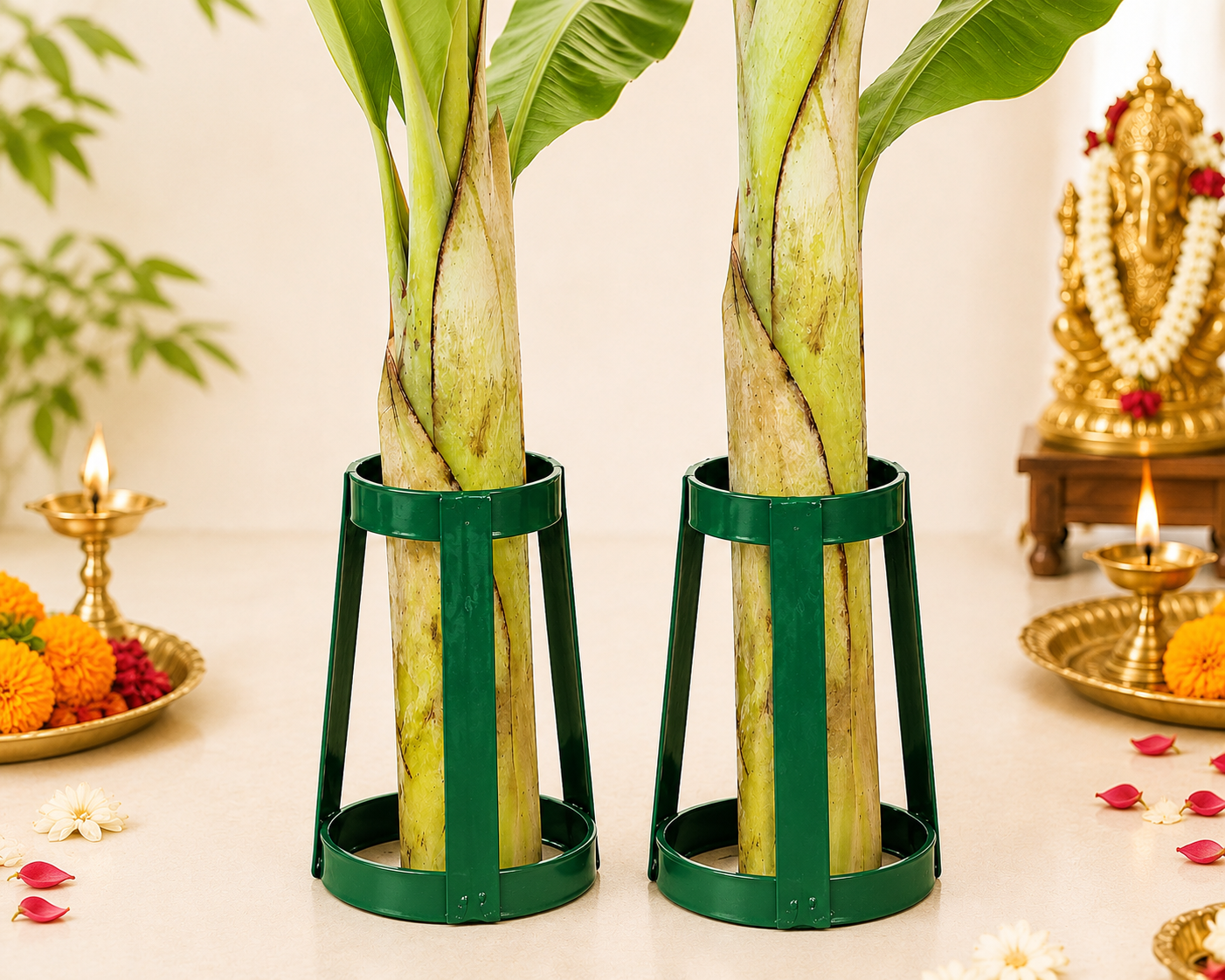 Banana Plant Stand Holder For Pooja Set of 2
