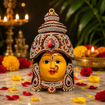Decorated Stone Work Varalakshmi Face For Puja