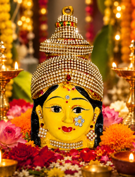 Varalakshmi Face With Stones Work
