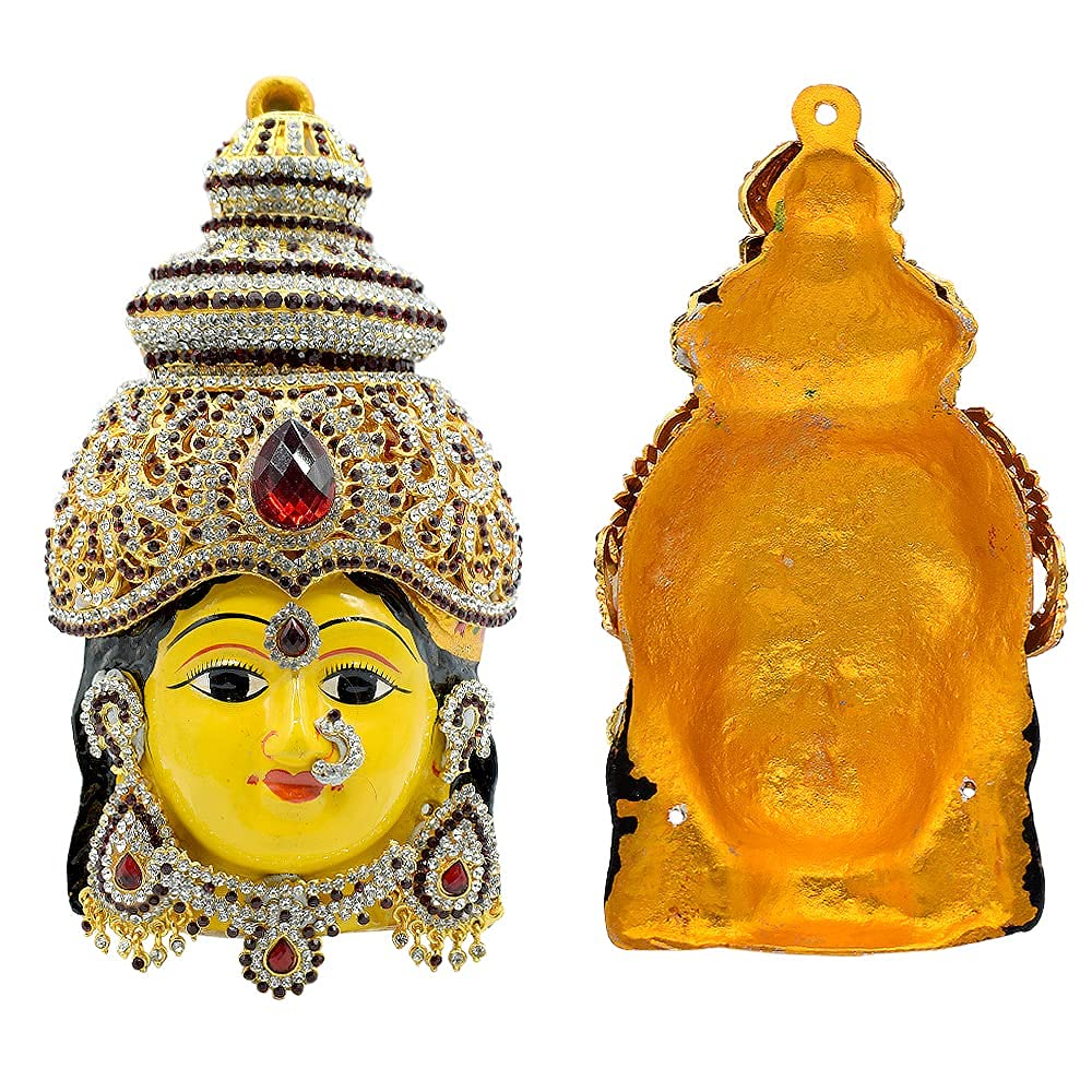 Decorated Stone Work Varalakshmi Face For Puja