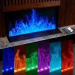 Water Vapor Fireplace Recessed 3D Realistic Steam 7 Color Flames