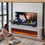 Electric Fireplace Inserts, Ultra-Narrow Frame, Wall Mounted and Recessed Fireplace