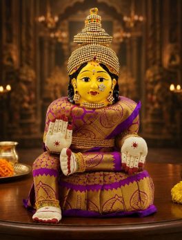 Varalakshmi Idol Full Set with Face 7 Inch/Varalakshmi Pooja Ammavari Idol