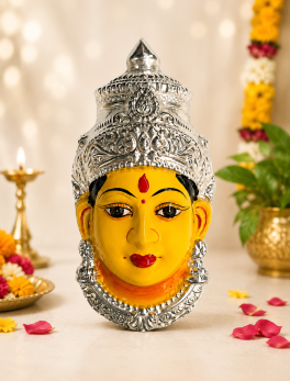 Ammavari Face- Varalakshmi Face- Amman Face for Pooja Decorative Showpiece