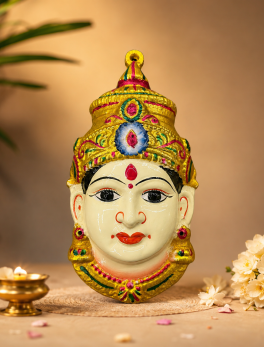 Ammavari Face- Varalakshmi Face- Amman Face Multi-color for Pooja