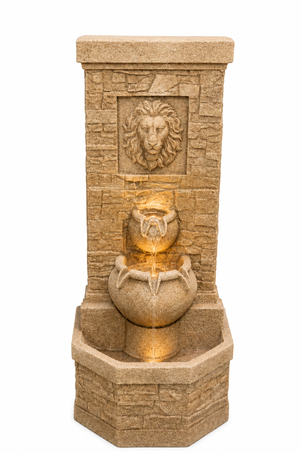 Lion Face Water Fountain Elegant Outdoor & Indoor Décor - Image 2